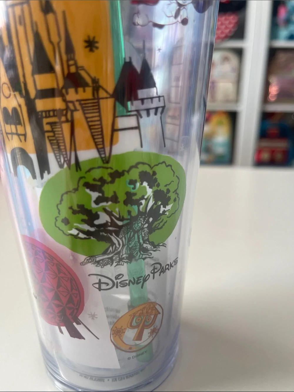 Disney world Multicolor Parks Icon Travel Tumbler with Straw